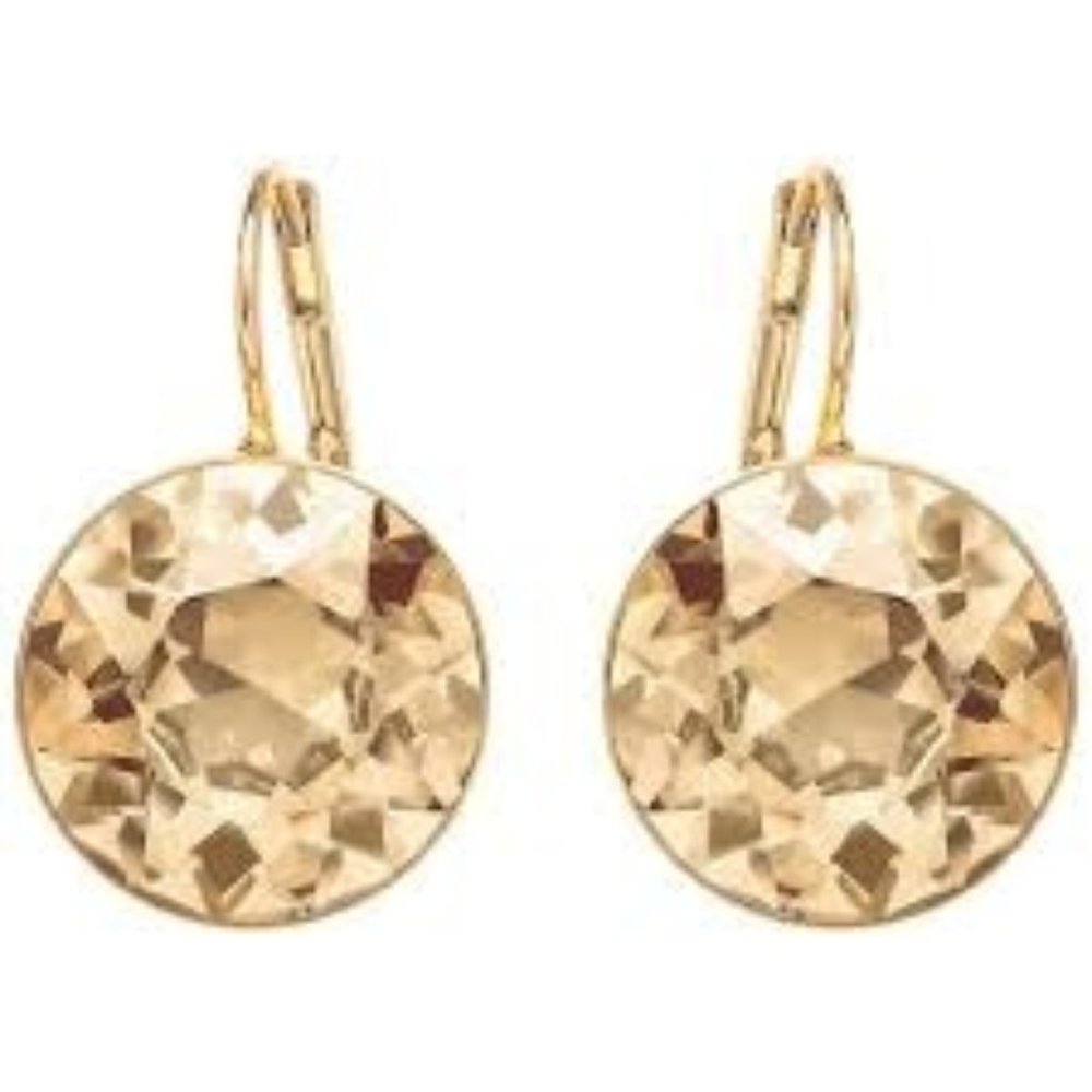 Swarovski Bella Pierced Earrings, Gold Tone
